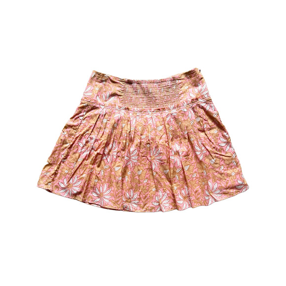 Banana Republic Mini Skirt 8 Pink Floral Boho Coquette Feminine Romantic Preppy - Picture 1 of 9